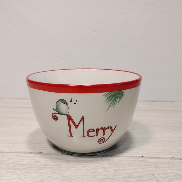 Everyday white Christmas porcelain Nesting Bowls set of 3 Merry, Noel, Joy. - Picture 2 of 11